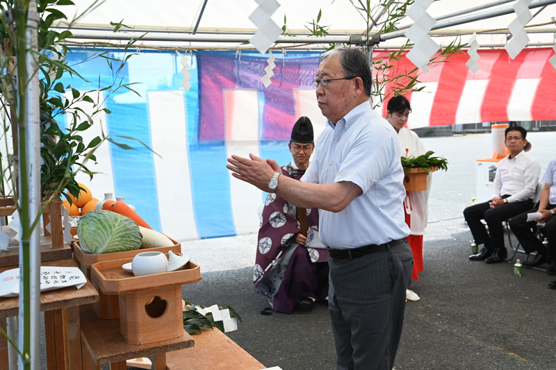 根洗支店・根洗敷地内営農施設の無事完成を祈念